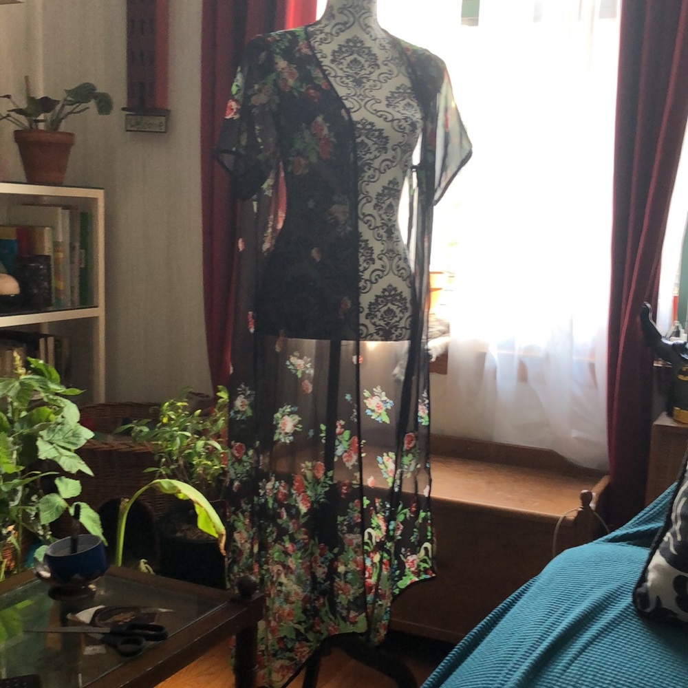 Long Sheer Bohemian Duster Robe